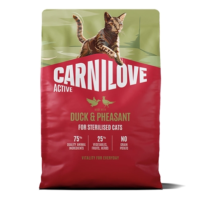 Carnilove Active Kattefoder Til Steriliserede med And & Fasan 2 Kg